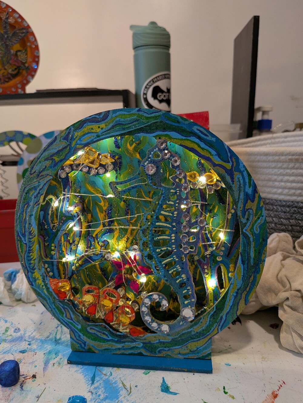 Artisian Night Light 3D Wood Diorama